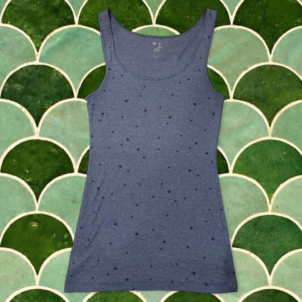 Gap blue star tank top